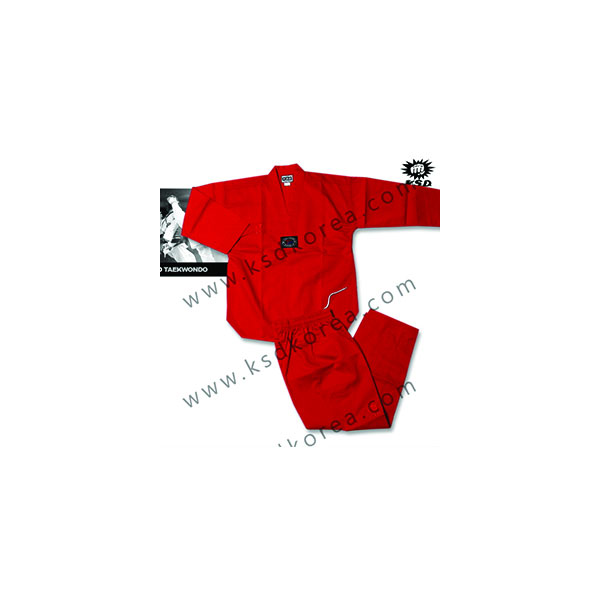 [티맥스] 한국스포츠 KSD 태권도 색도복 (빨강) TKD Color Uniform (Red) 컬러도복 빨강도복 적도복