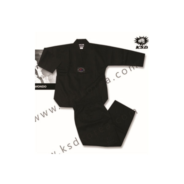 [티맥스] 한국스포츠 KSD 태권도 색도복 (검정) TKD Color Uniform (Black) 흑도복 검정도복 컬러도복